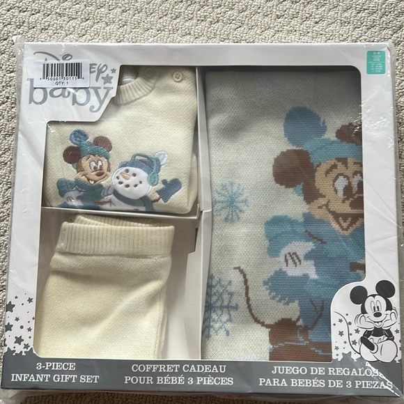 NWT - Disney baby 3 piece infant gift set in gift box. Size 6-9 months. - Picture 1 of 10